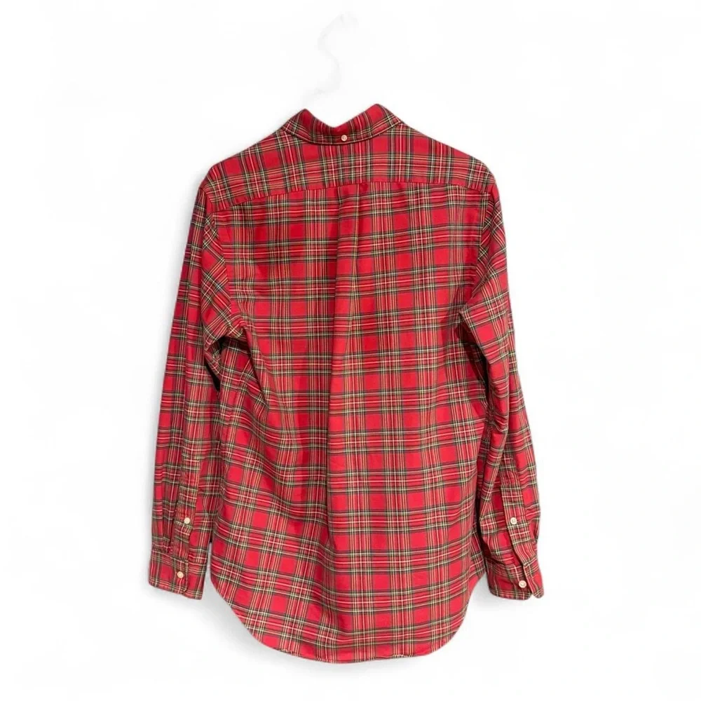 Ralph Lauren Red and Green Plaid Button Up Long Sleeve Shirt Size S